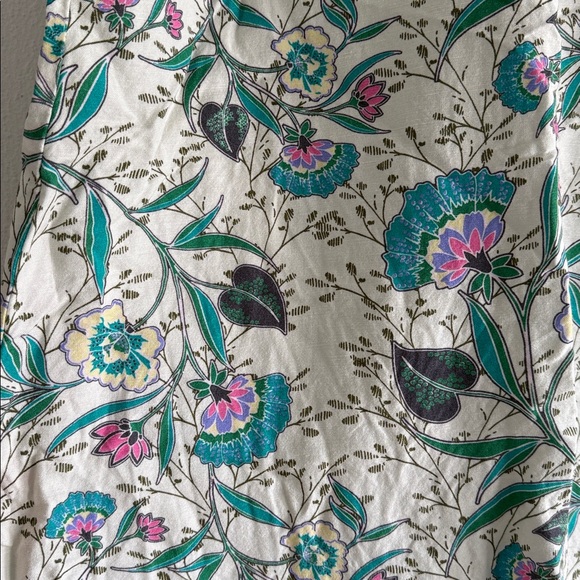 Loft Linen Blend Indian Block Print Dress Belt Not Included - Picture 5 of 7